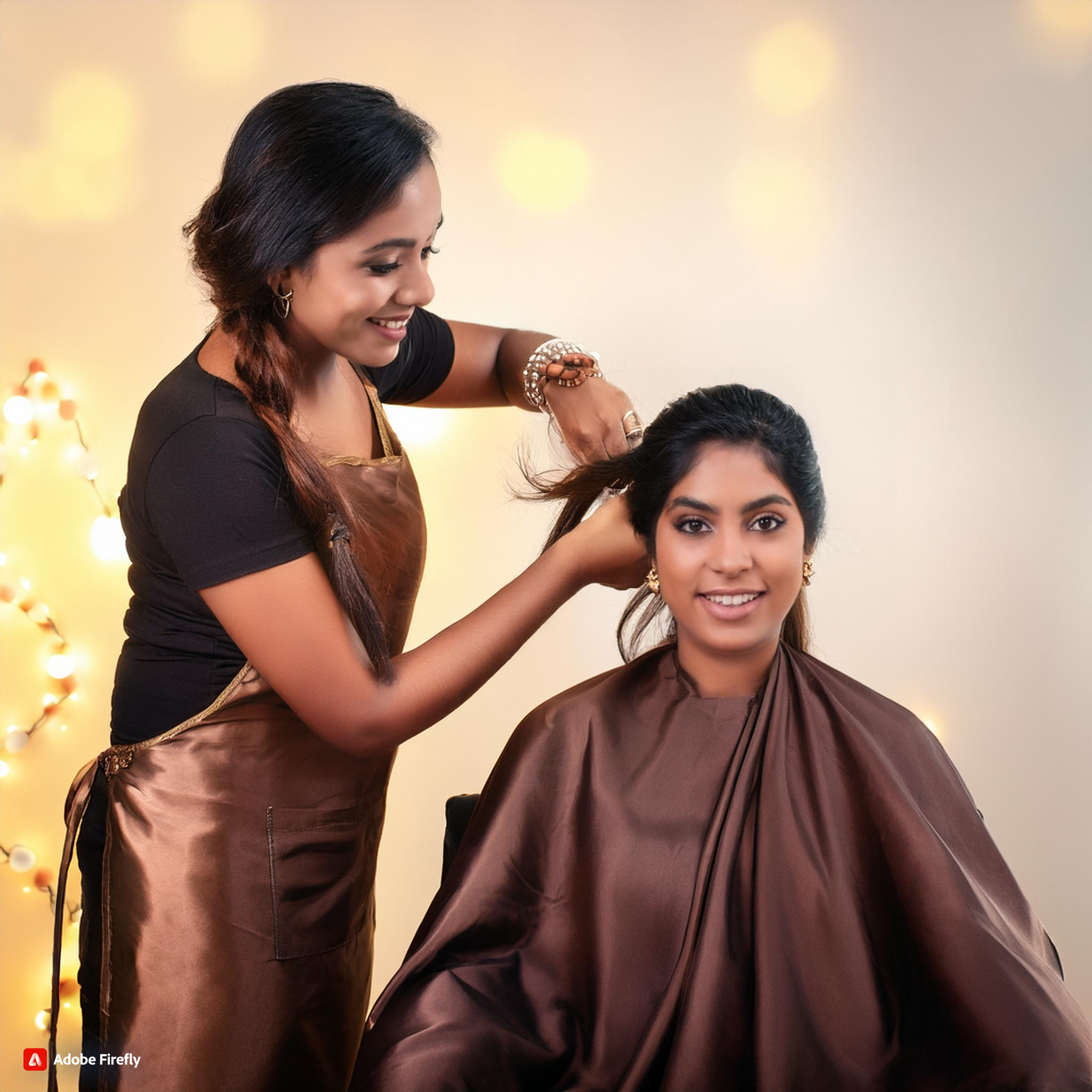 Firefly Indian women hair stylist working 83493