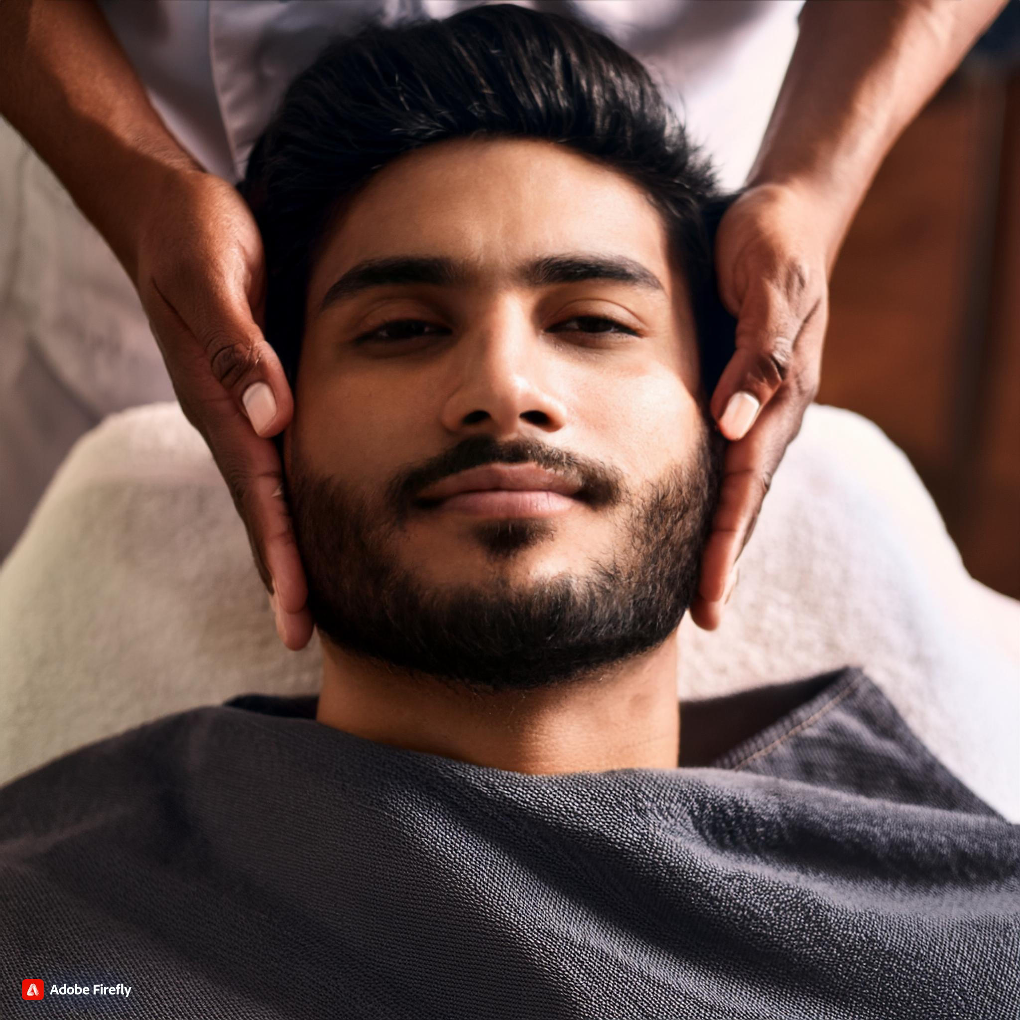 Firefly facial for men in a saloon 67017